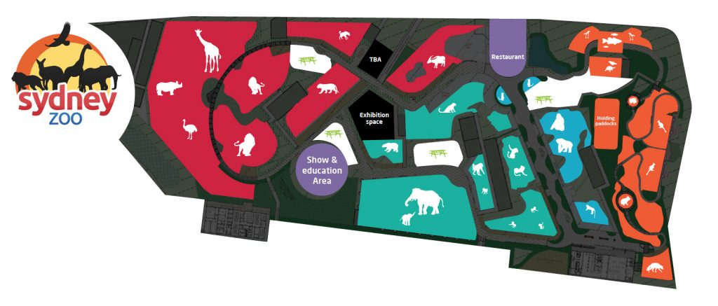 sydney zoo map